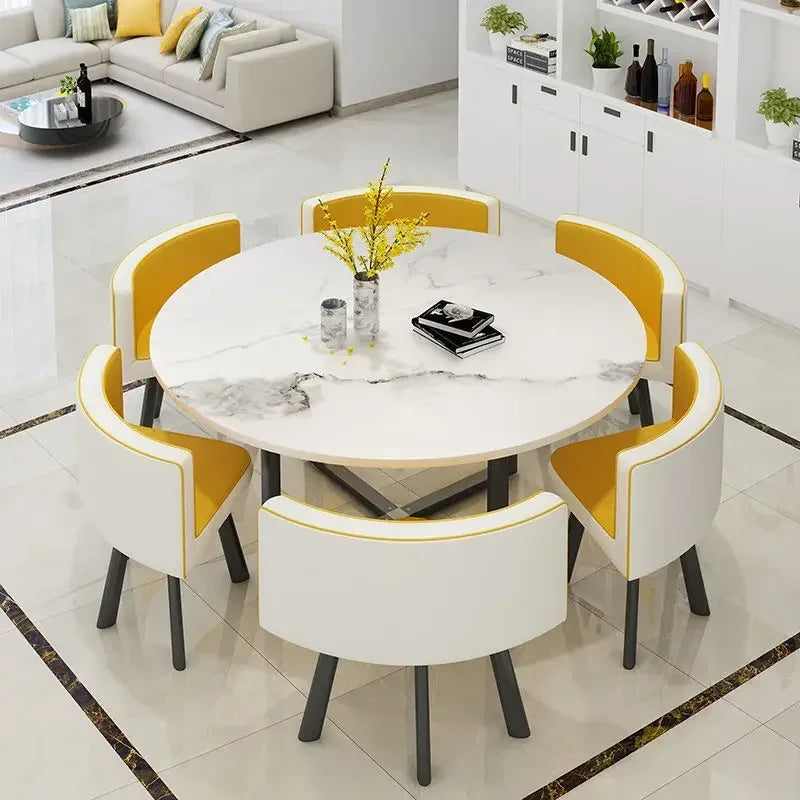 Simple Round Table and Chair Set