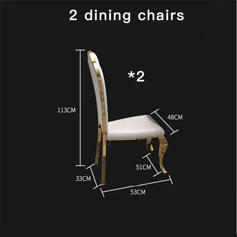 Elegant Marble Dining Set with Turntable
