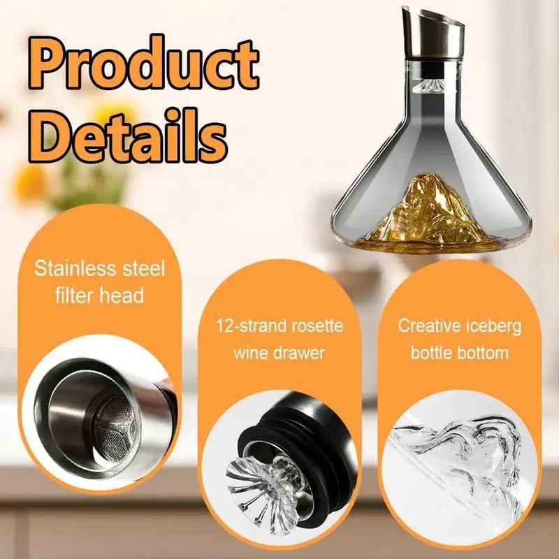 1500ML Whisky Wine Handmade Crystal Decanter