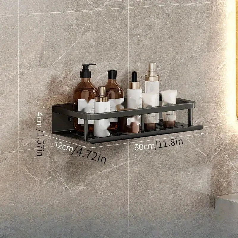 Black Wall-mounted Kitchen Shelves