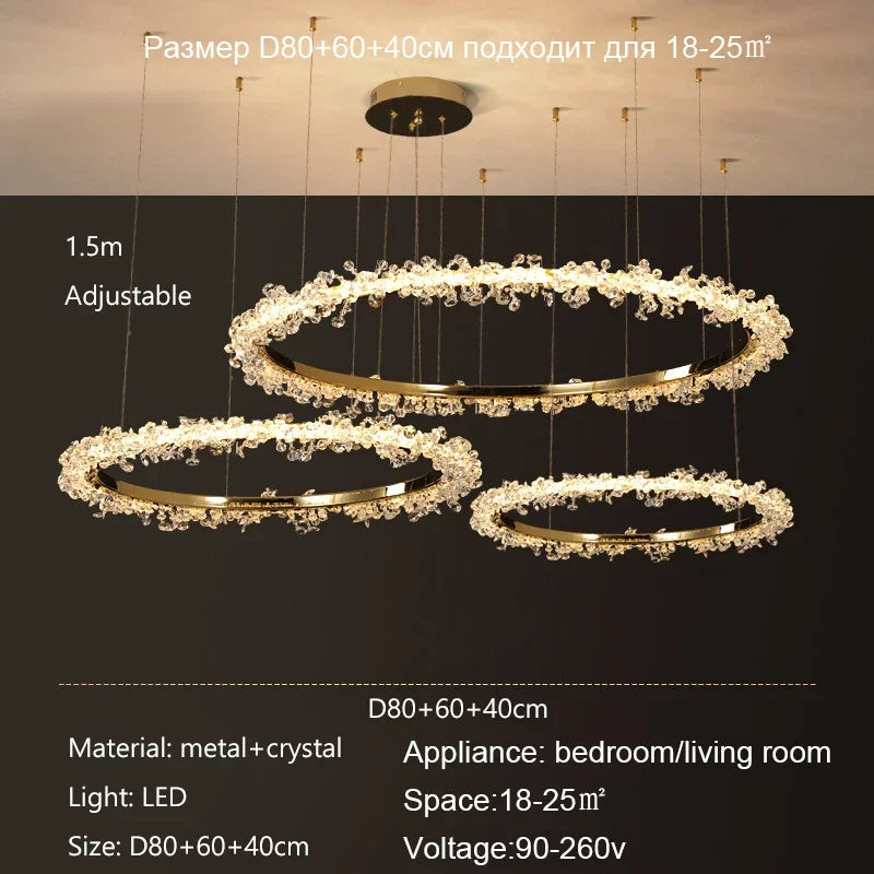 Crystal LED Dimmable Chandelier