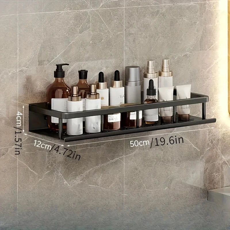 Black Wall-mounted Kitchen Shelves