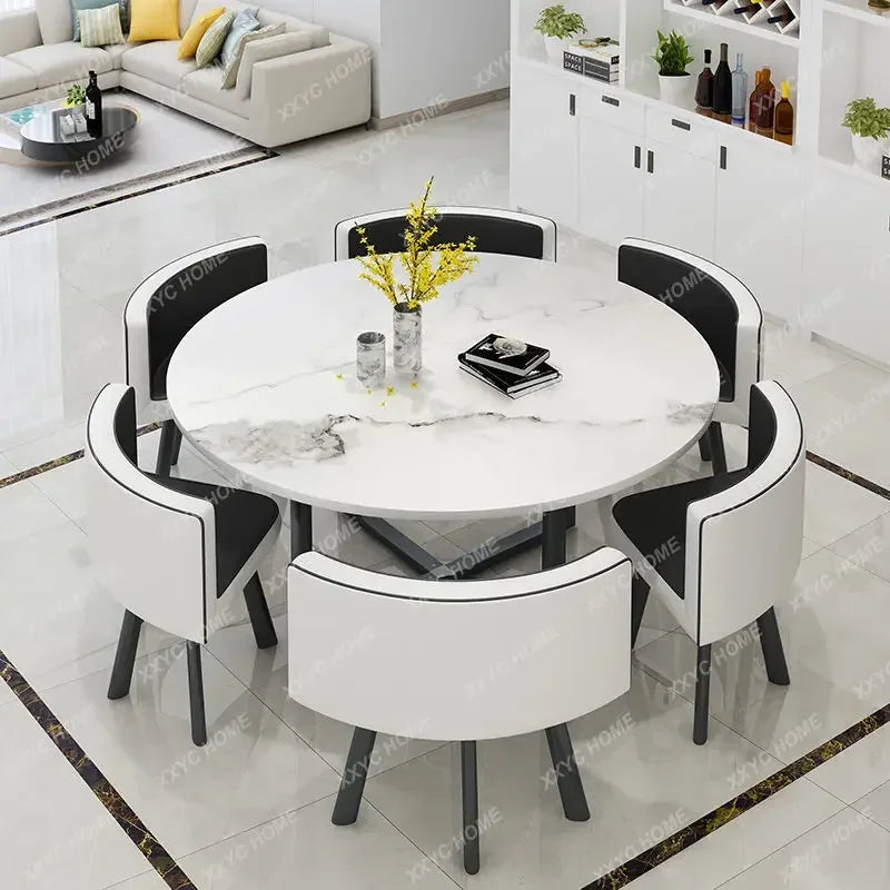 Simple Round Table and Chair Set