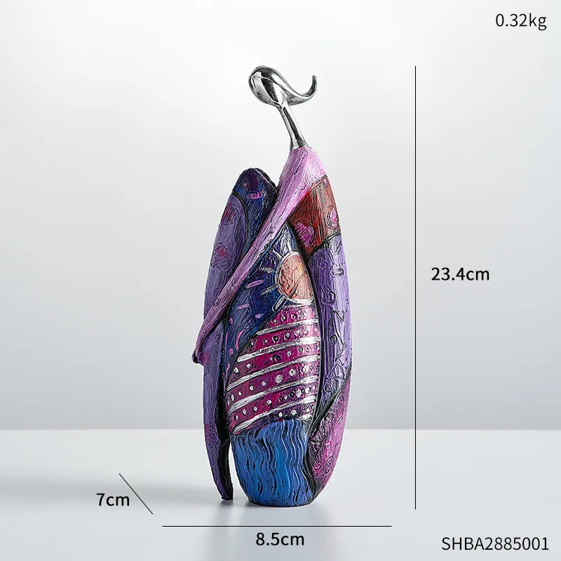 Colourful Woman Resin Statue