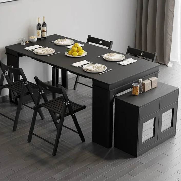 Modern Extendable Dining Table with Storage