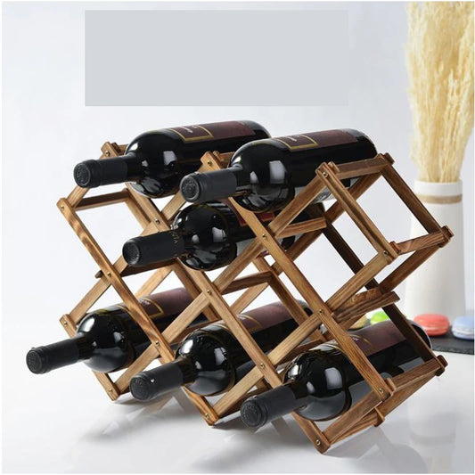Collapsible Wooden Wine Bottle Rack