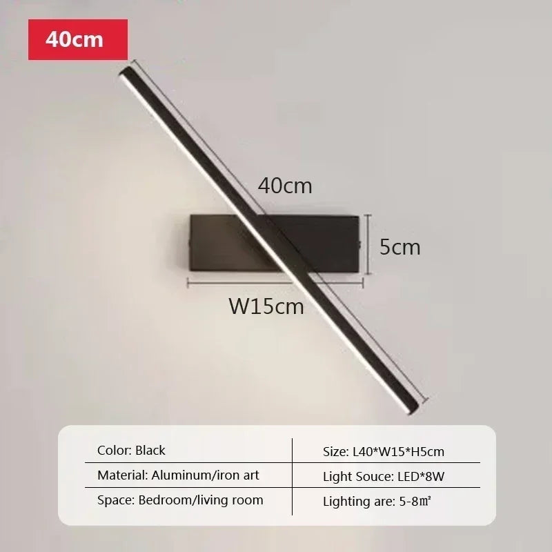 "Modern Rotatable LED Wall Mirror Light

"