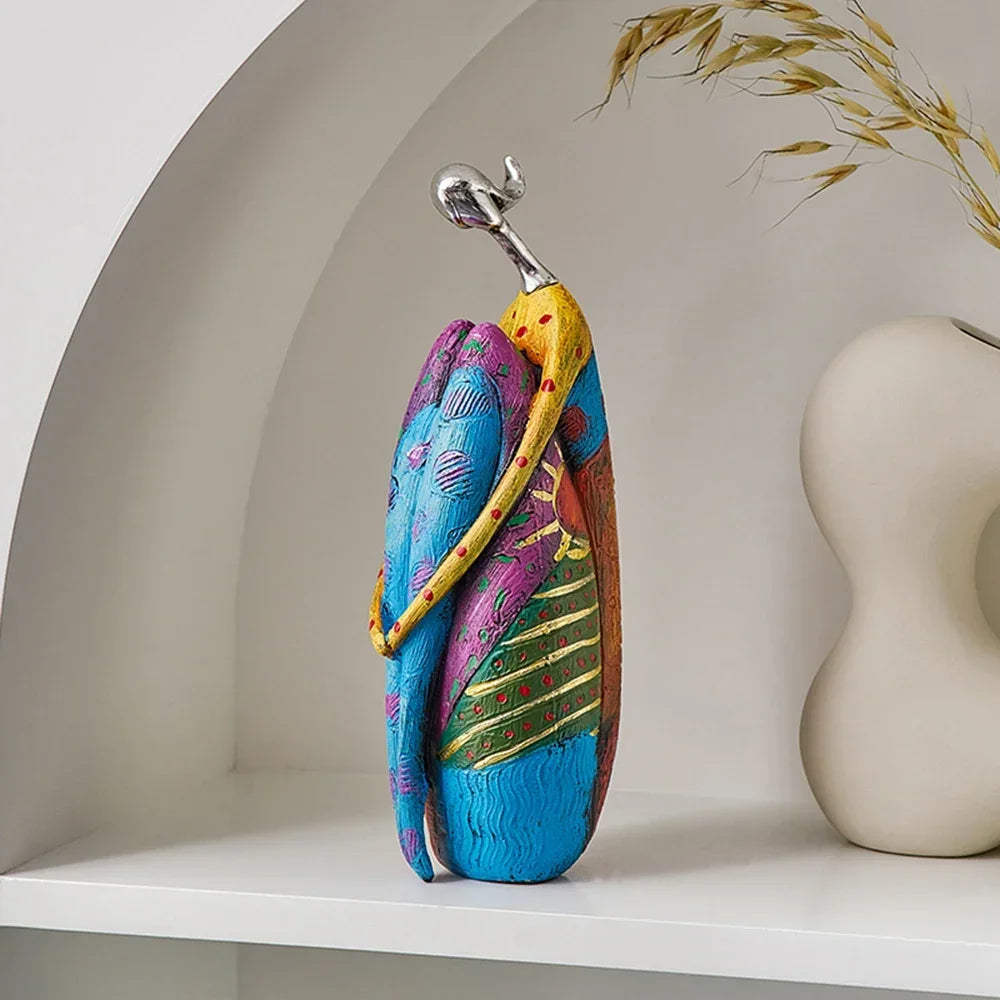 Colourful Woman Resin Statue