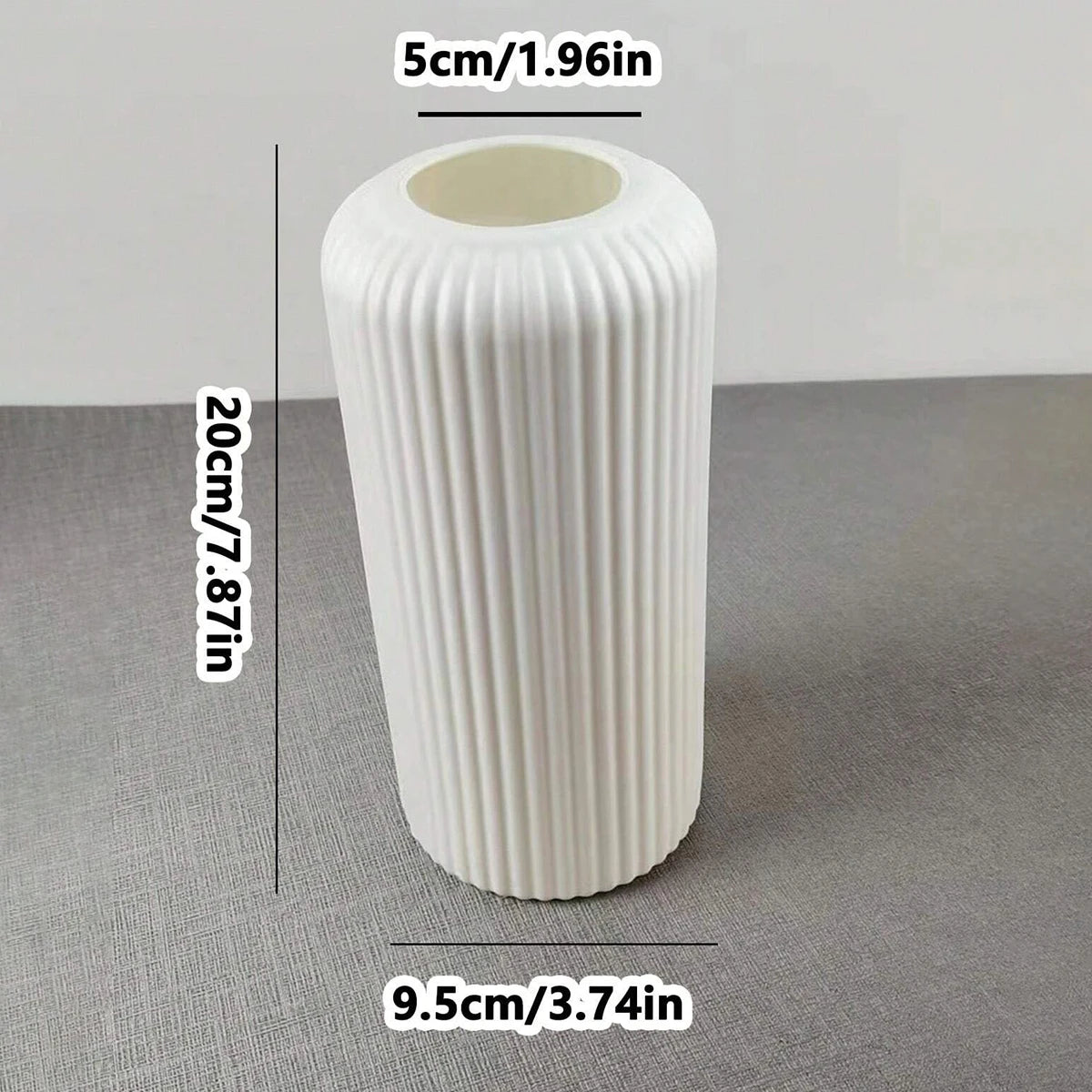 Striped Ceramic Look Vase