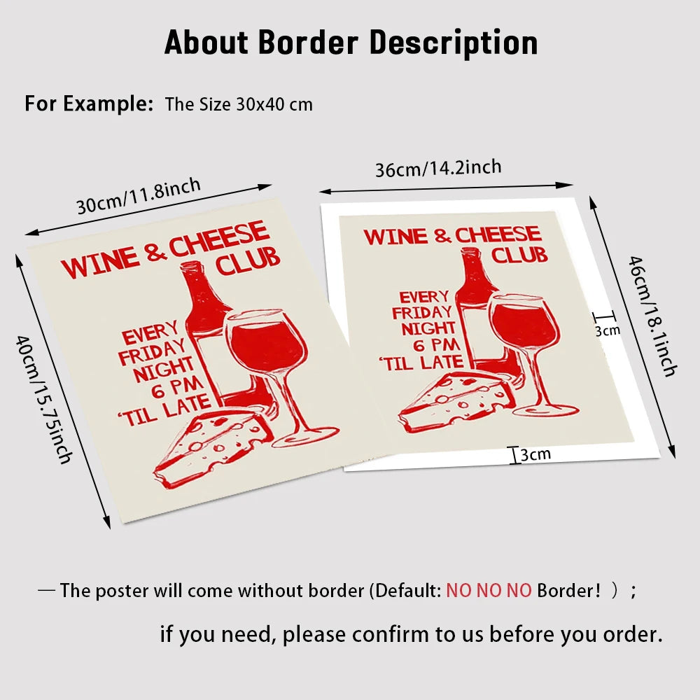 Wine & Cheese Noodles Modern Wall Art