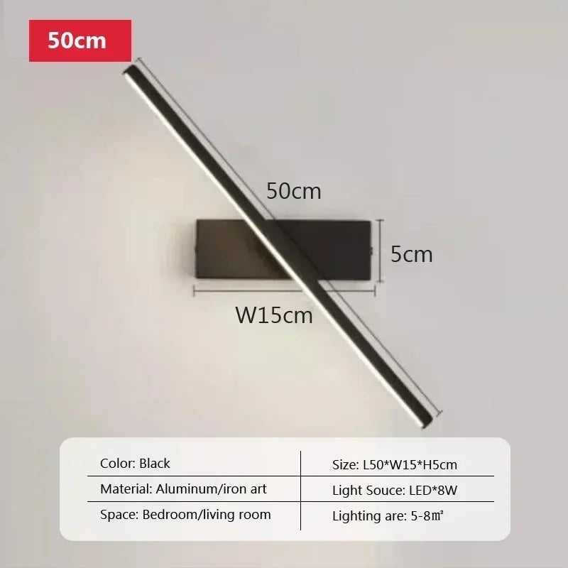 "Modern Rotatable LED Wall Mirror Light

"