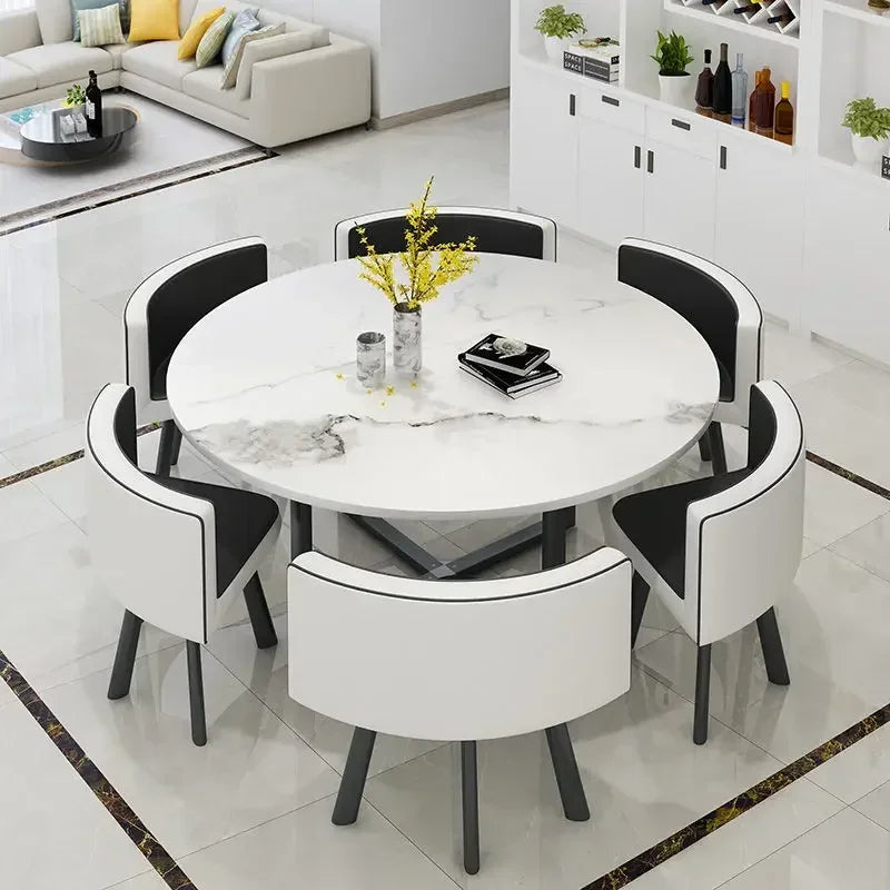 Simple Round Table and Chair Set