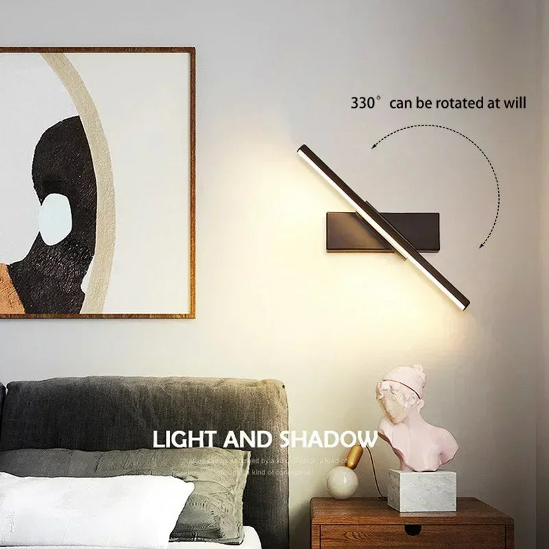 "Modern Rotatable LED Wall Mirror Light

"