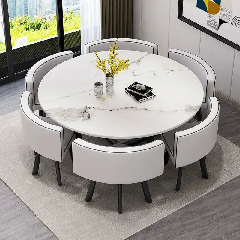 Simple Round Table and Chair Set