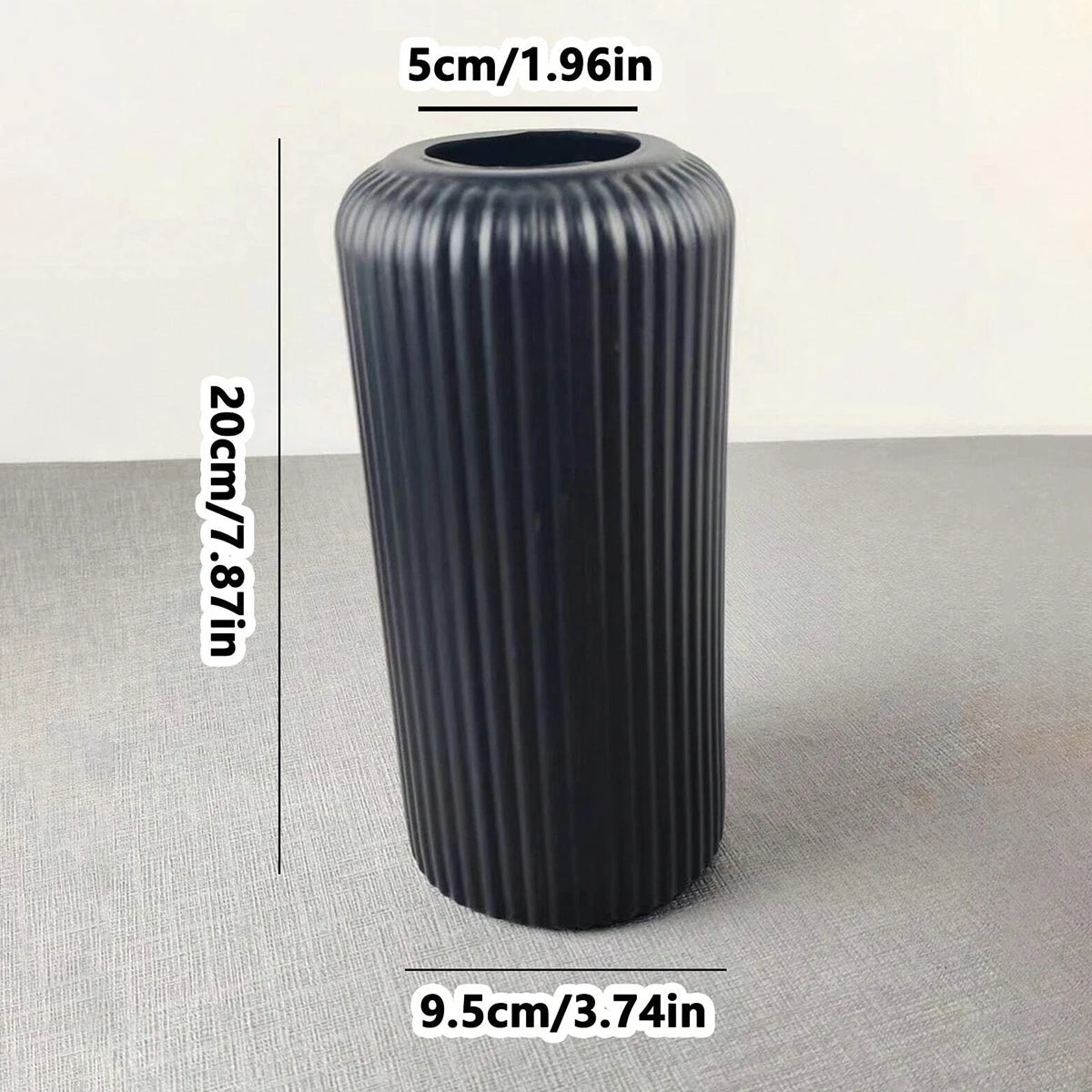 Striped Ceramic Look Vase