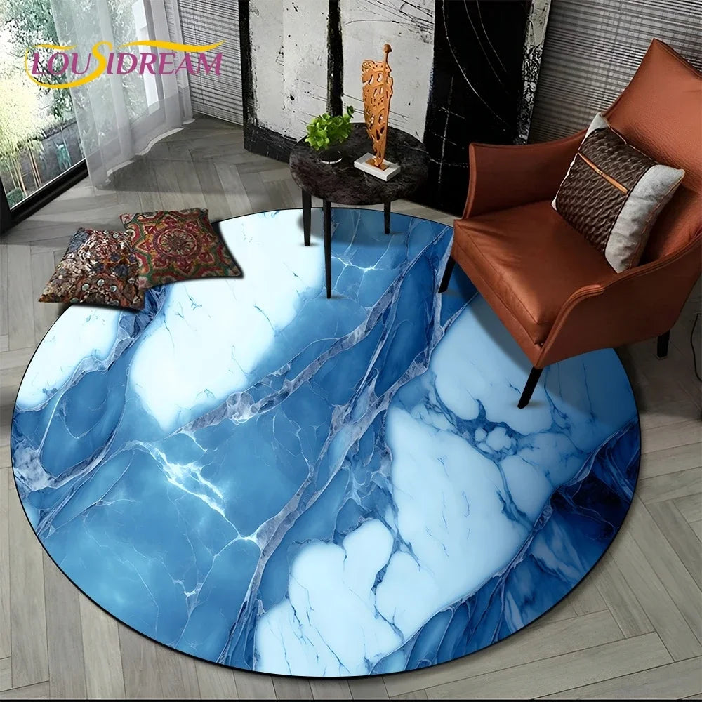 Elegant Marble Round Rug