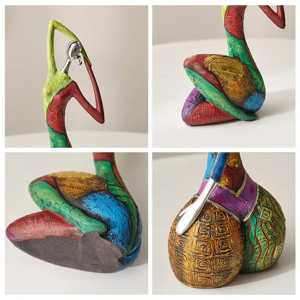 Colourful Woman Resin Statue