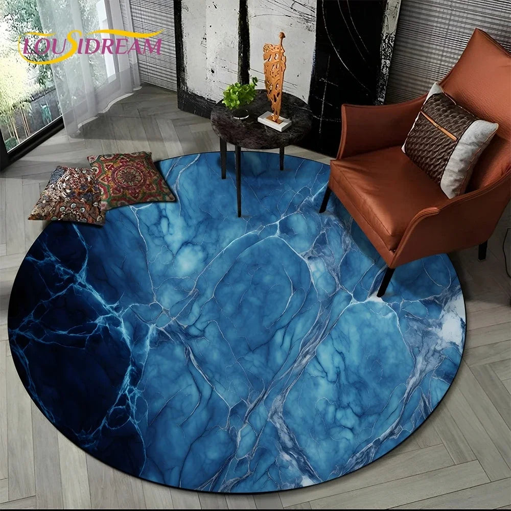 Elegant Marble Round Rug