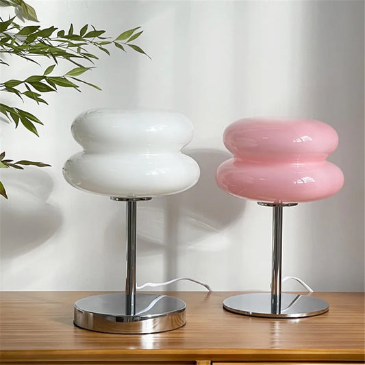 Italian Egg Tart Designer Glass Table Lamp