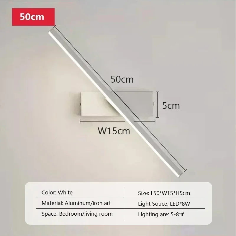 "Modern Rotatable LED Wall Mirror Light

"