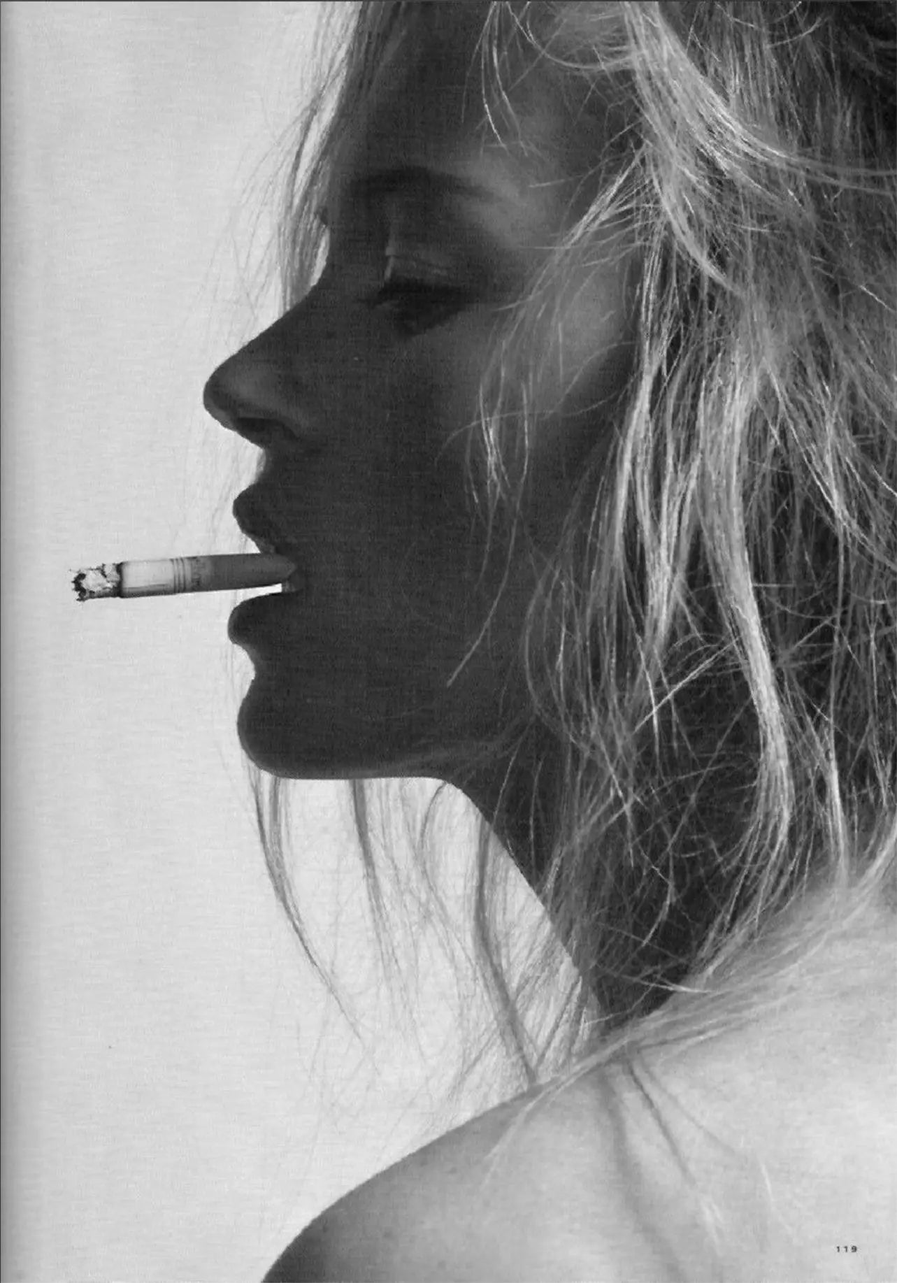 Kate Moss Black & White Wall Art