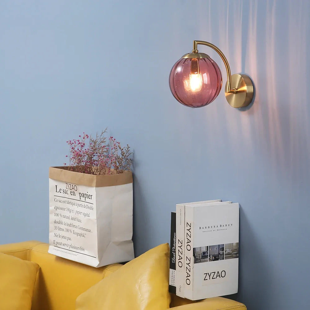 Modern Nordic LED Glass Wall Lamp